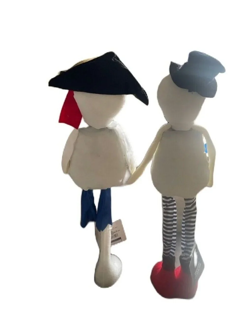 Halloween Standing  Icon Character Pirate And Skeleton 24” Set Of 2 new